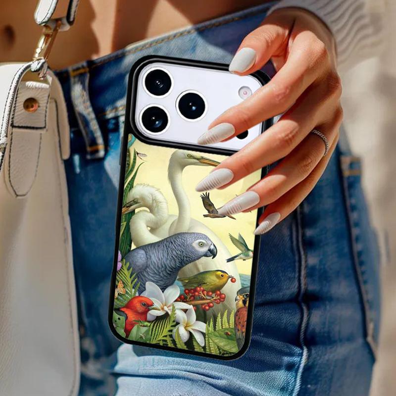 African Grey Parrot Phone Case For iPhone 17 Air 14 15 13 12 Max Cover For Apple 14 15 16 16e 11 Pro Max Plus Coque