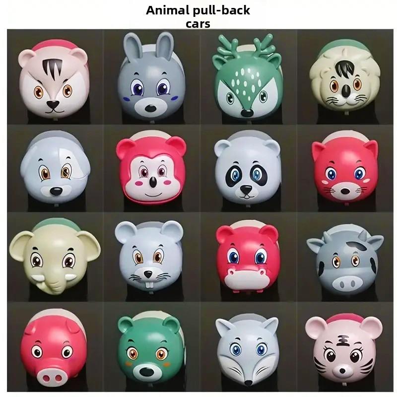 Plastic Inertia Animal Car With Panda Rabbit Tiger Exterior Design For Kids