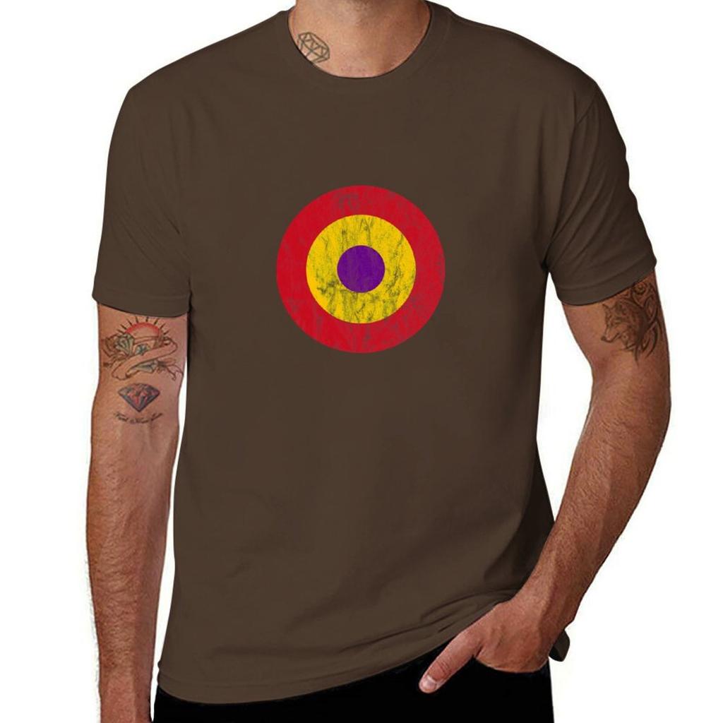 Spanish Republican Airforce Roundel T-Shirt Summer Clothes Anime Clothes Fruit of the Loom Mens T Shirts