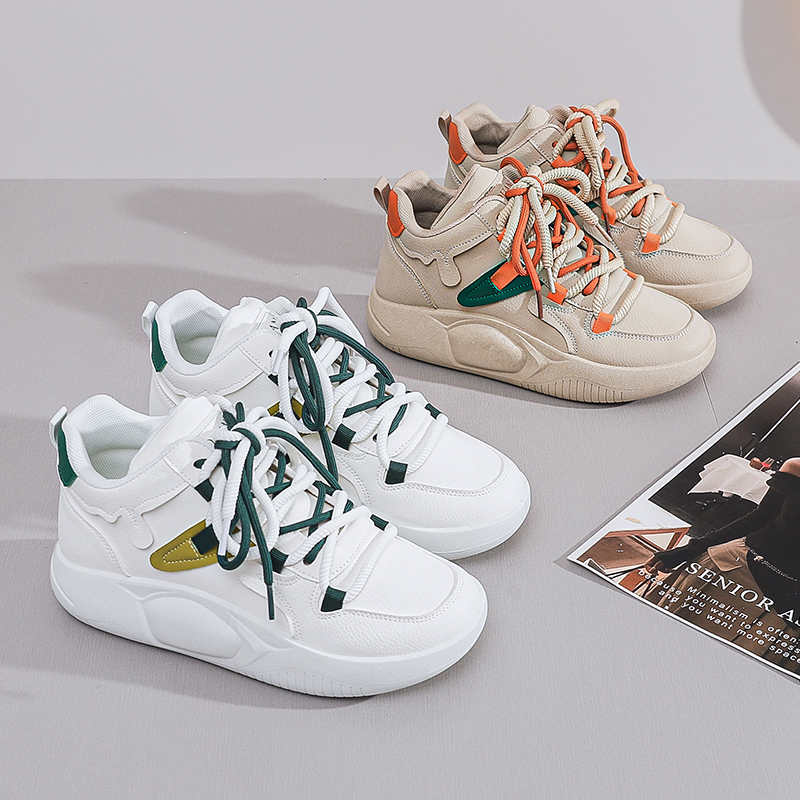 Fashion Increase Height Pipe Boots Vintage Boots Women Casual Woman White Sneakers Shoes Womans Sports New Year's Deporte