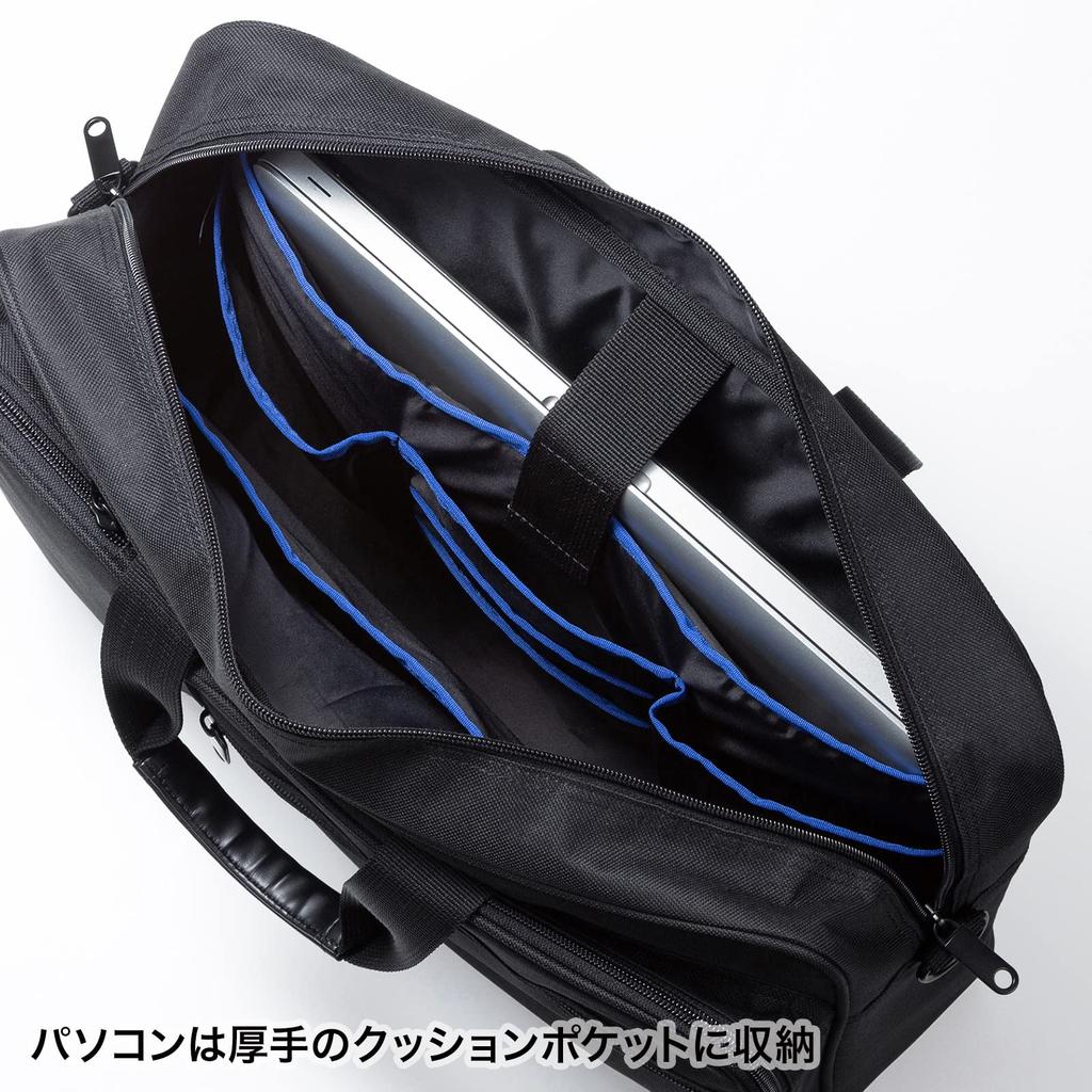 Sanwa Supply Business Bag 3-Way (13.3-inch Wide, Black) BAG-3WAYT2BKN