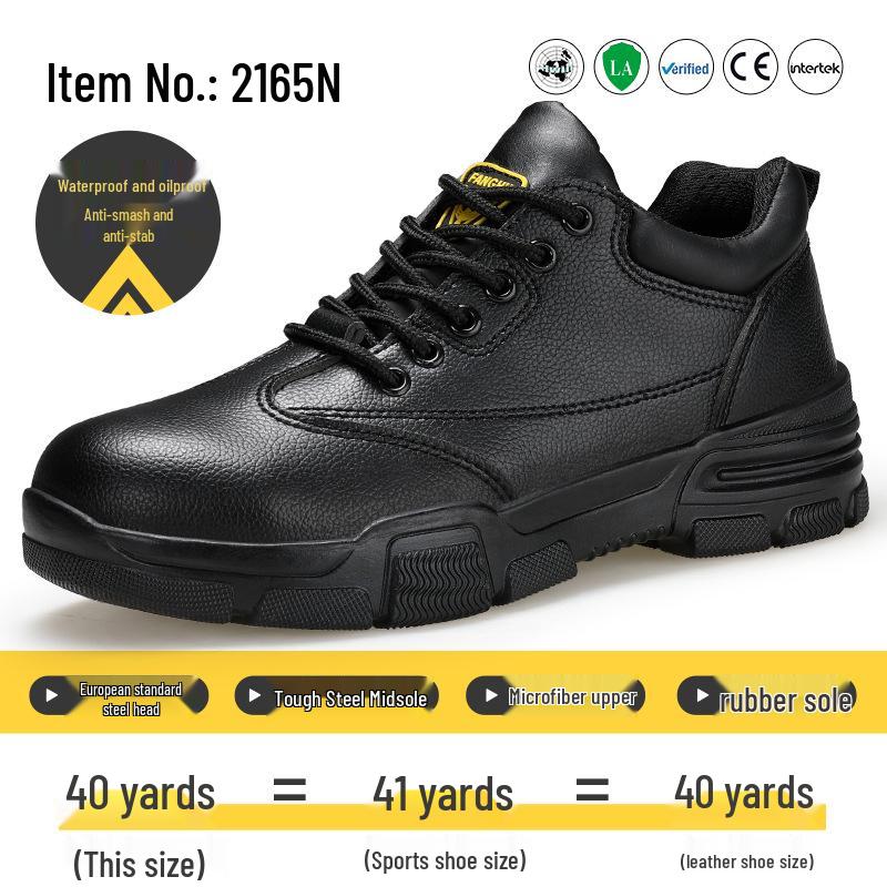 Men s Waterproof Steel Toe Safety Shoes with Rotary Buckle – Anti-Smash & Anti-Puncture High-Tops