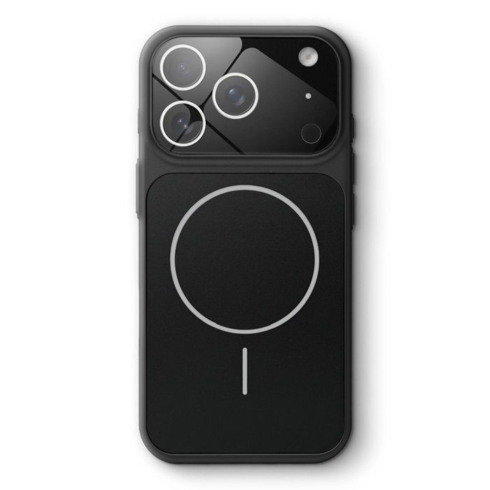 Coque pour iPhone 18 Pro Max, avec Protection Caméra Cercle Magnétique - Noir - 2 Verres Trempés
