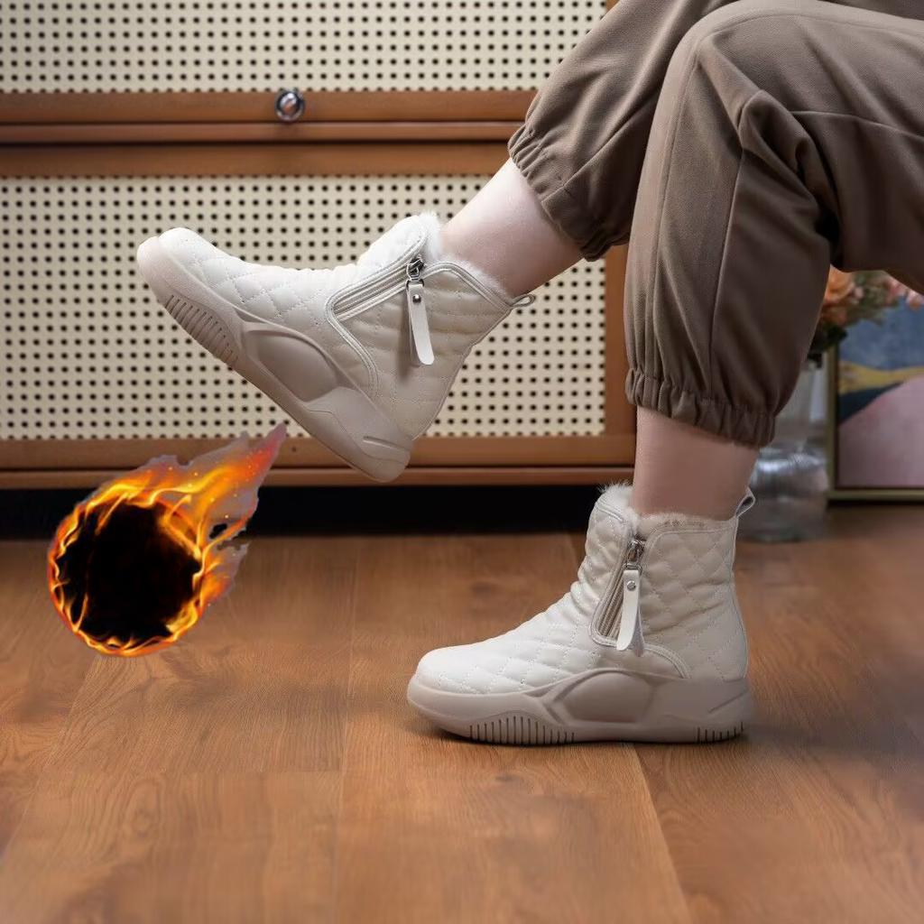 New Women's Casual Shoes Cotton-Padded Shoes with Velvet Women's Winter New Platform Snow Boots Women's Fashion Short Boots Women's