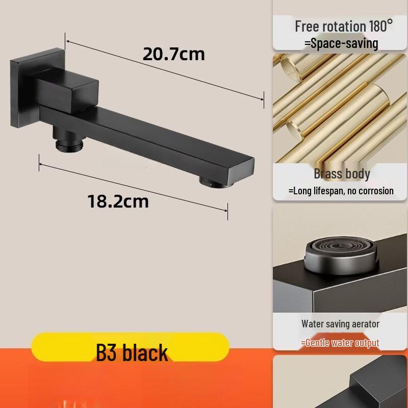 LANGZHIWEN Rotatable In-Wall Shower Faucet with Basin Tap