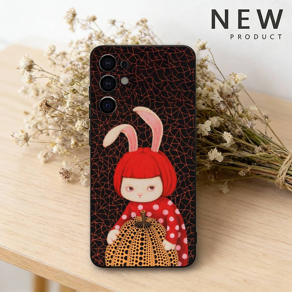 Yayoi Kusama Art  Phone Case For Samsung S26,25,24,23,22,21,20,30,Ultra,Plus,Fe,Lite Black Shell
