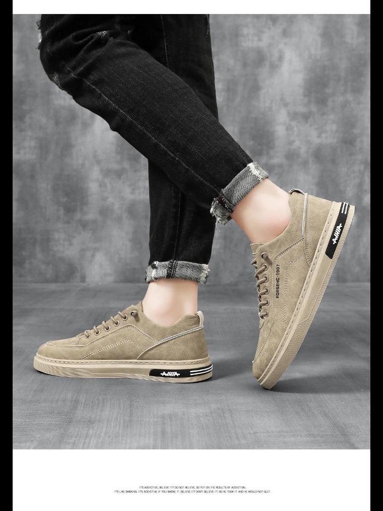 Nowe męskie oddychające jesienne trampki robocze: Modne, uniwersalne buty sportowe i codzienne