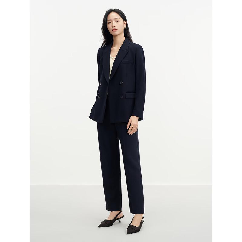 JUZUI Women's Slim-Fit Tapered Commuter Trousers