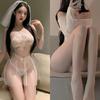 Large Size Sexy Playful Cute COS Bridal Uniform Set Perspective Suspender Breast One-piece Underwear