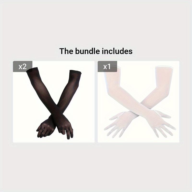 Women Thin Lace Gloves Breathable Mesh Anti-UV Summer Driving Gloves Etiquette Elegant Party Cosplay Elastic Long Lace Gloves