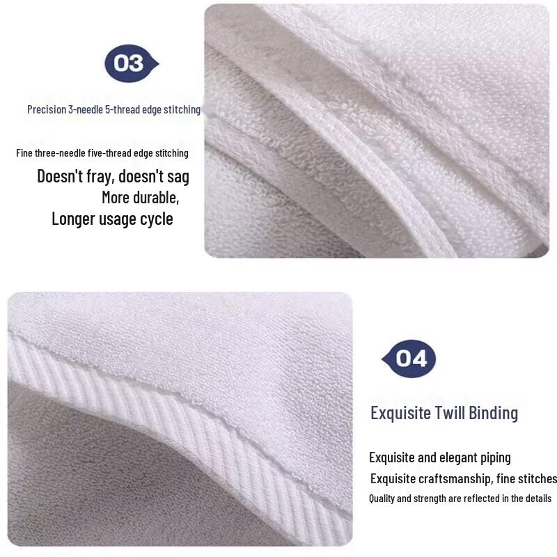 Shuoji Absorbent White Hotel Towel Set