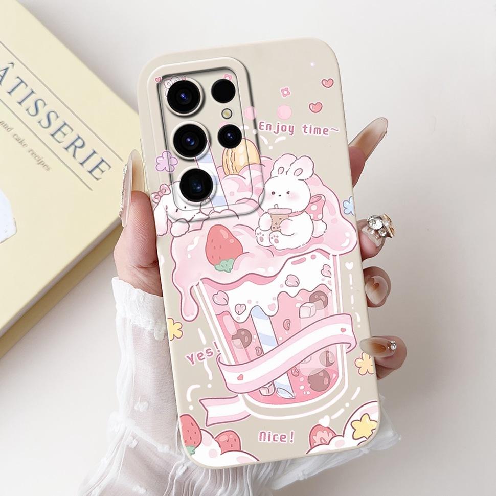 For Samsung Galaxy S24 Ultra Case Beautiful Cartoon Cover S24Ultra S928B S928U Soft TPU Phone Case For Samsung S24 Ultra Shell