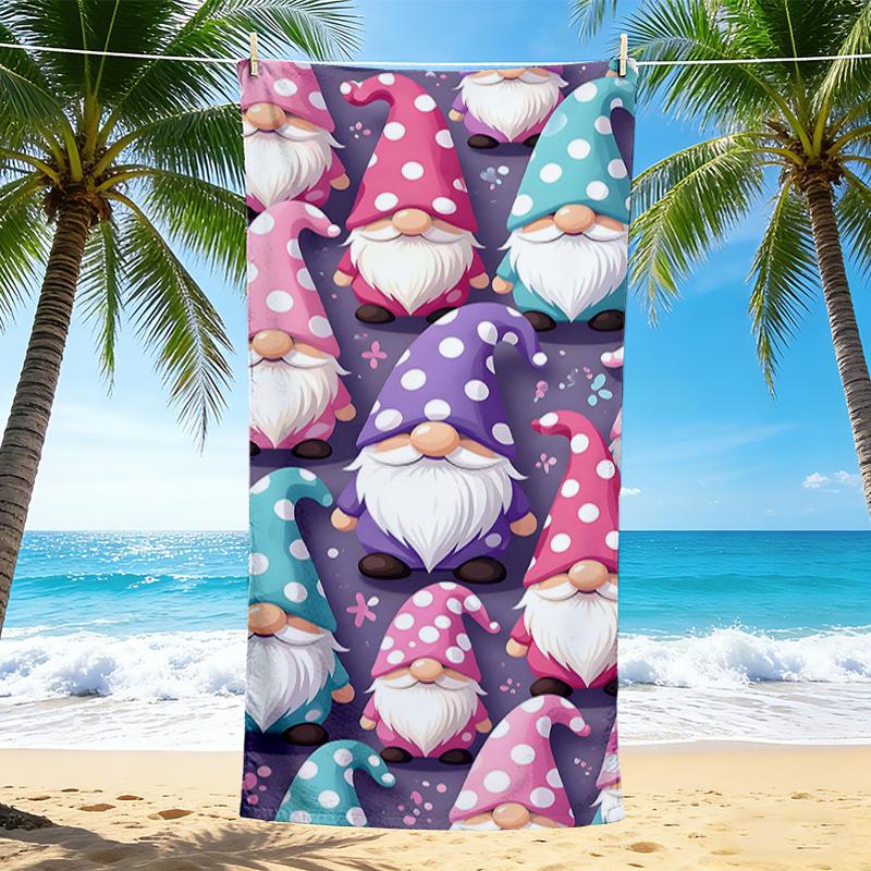 1Pc Gnome Party Beach Towel Quick Dry Multiuse For Beach Pool Gym Yoga Home Travel Christmas Halloween Xmas Gift S157
