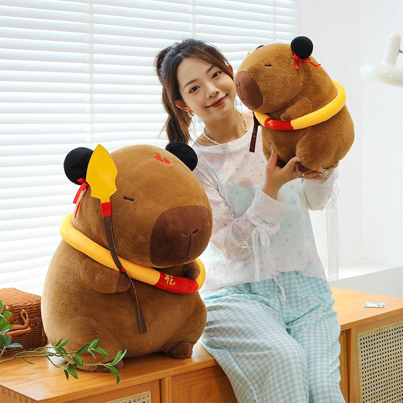 New Nezha Kapibara Plush Toy Capybara Doll Girl Children's Birthday Gift Large Doll