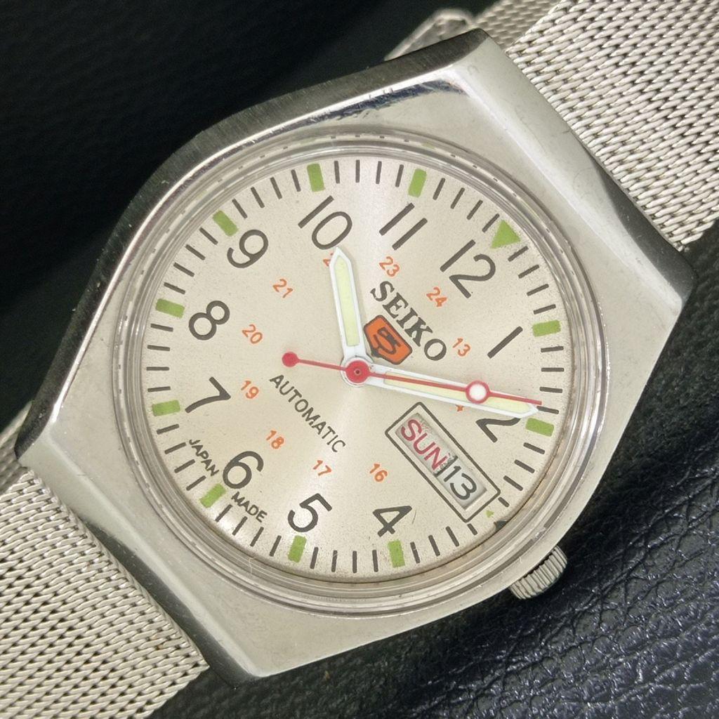 

ВИНТАЖНЫЕ ЯПОНСКИЕ МУЖСКИЕ АВТОМАТИЧЕСКИЕ ЧАСЫ SEIKO 5 6309A С СЕРЕБРИСТЫМ ЦИФЕРБЛАТОМ a500831-5 R154-a500831