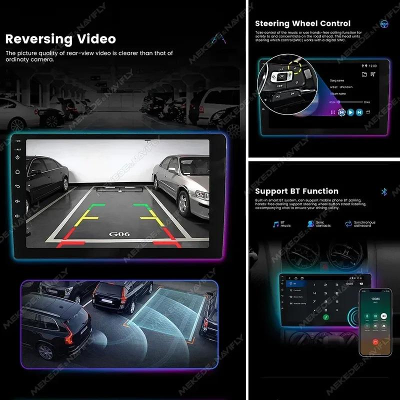 1Din Car Intelligent System Car Radio 2+32G For Fiat 500 2007- 2015 Android 14 Auto Multimedia Player Carplay GPS Navigation DSP