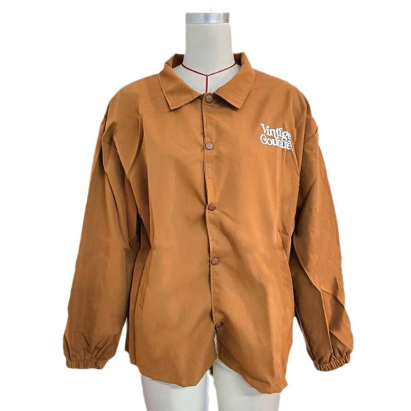 Autumn Women's Plus Size Printed Double Pocket Casual Lapel Loose Long Sleeve Jacket