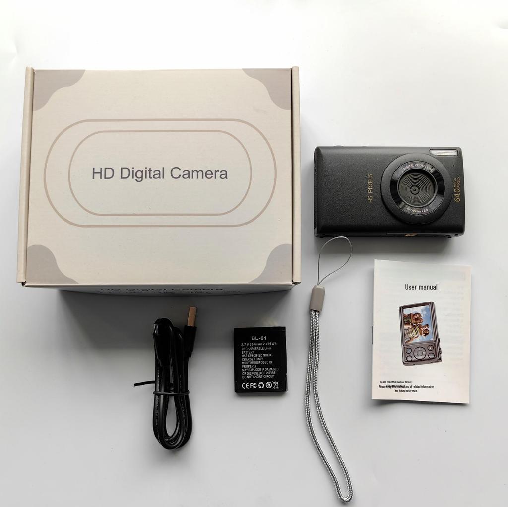 64MP Portable Student Music Vlog Mirrorless Camera for Travel