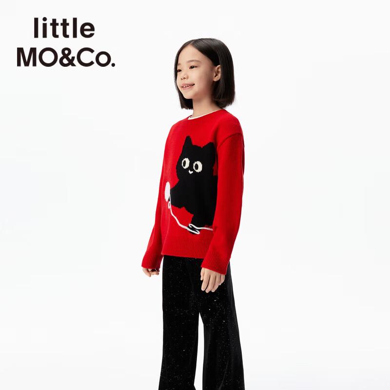 Little MO&Co. Kids' Cat Print Pullover Sweater