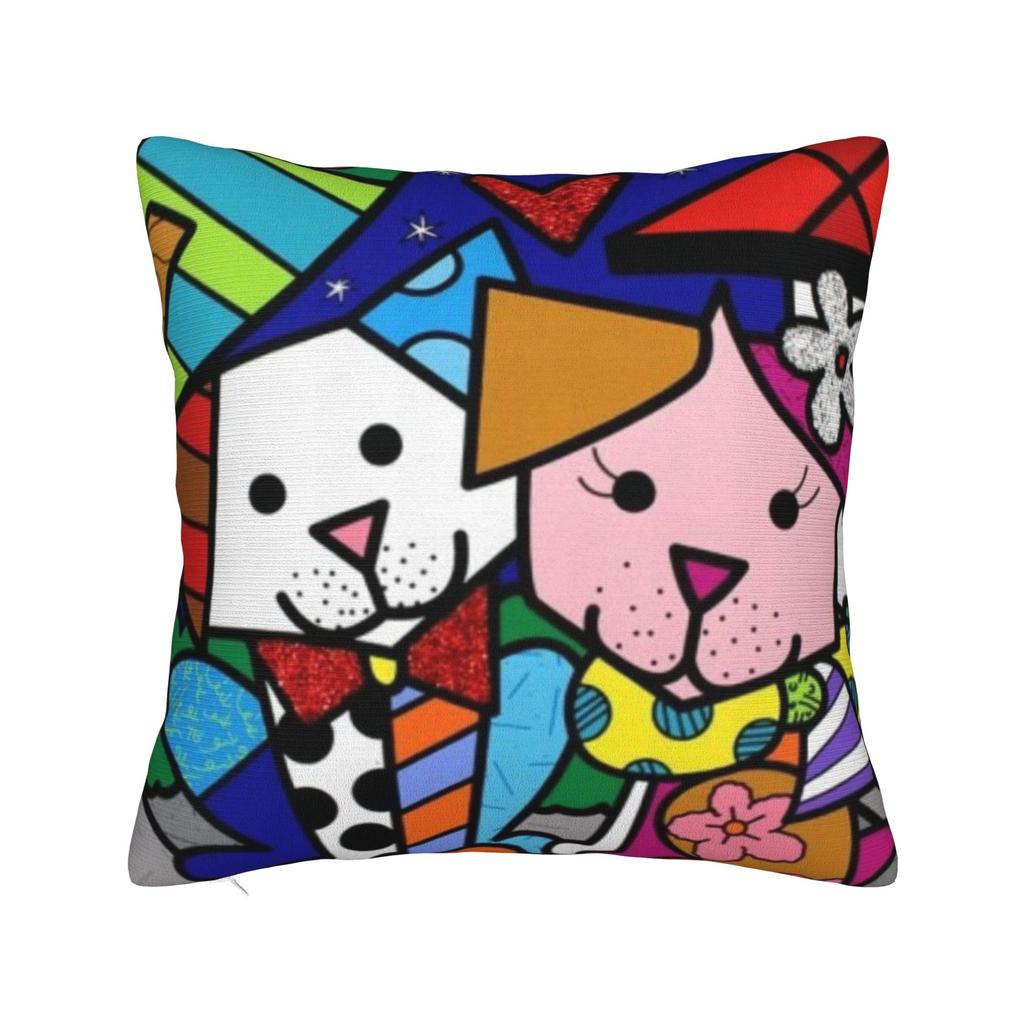 B-BrittoES Pillow Cover Cute Funny Pillow Case For Sofa Home Decoration Square Cushion Cover Birthday Present