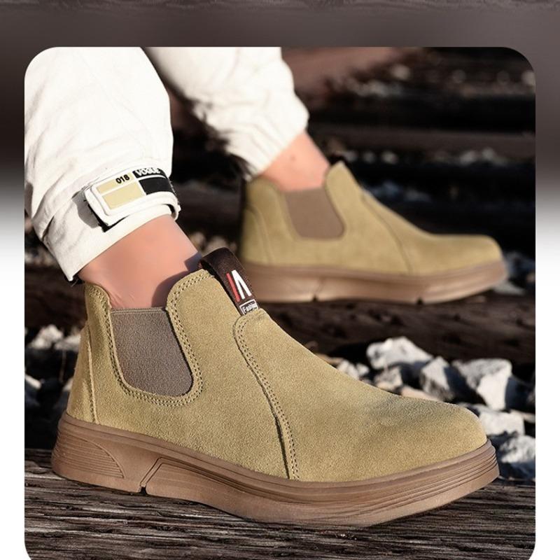 Non-slip Durable Men's Soft Soled Safety Shoe Design Protective Shoes with Anti Smashing and Anti Piercing Properties Work Boots