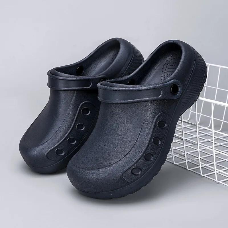 2025 Men's Casual Outdoor EVA Injection Molded Anti Slip Slippers Outsole Comfortable Garden Cloth Waterproof Sandals Size 39-48