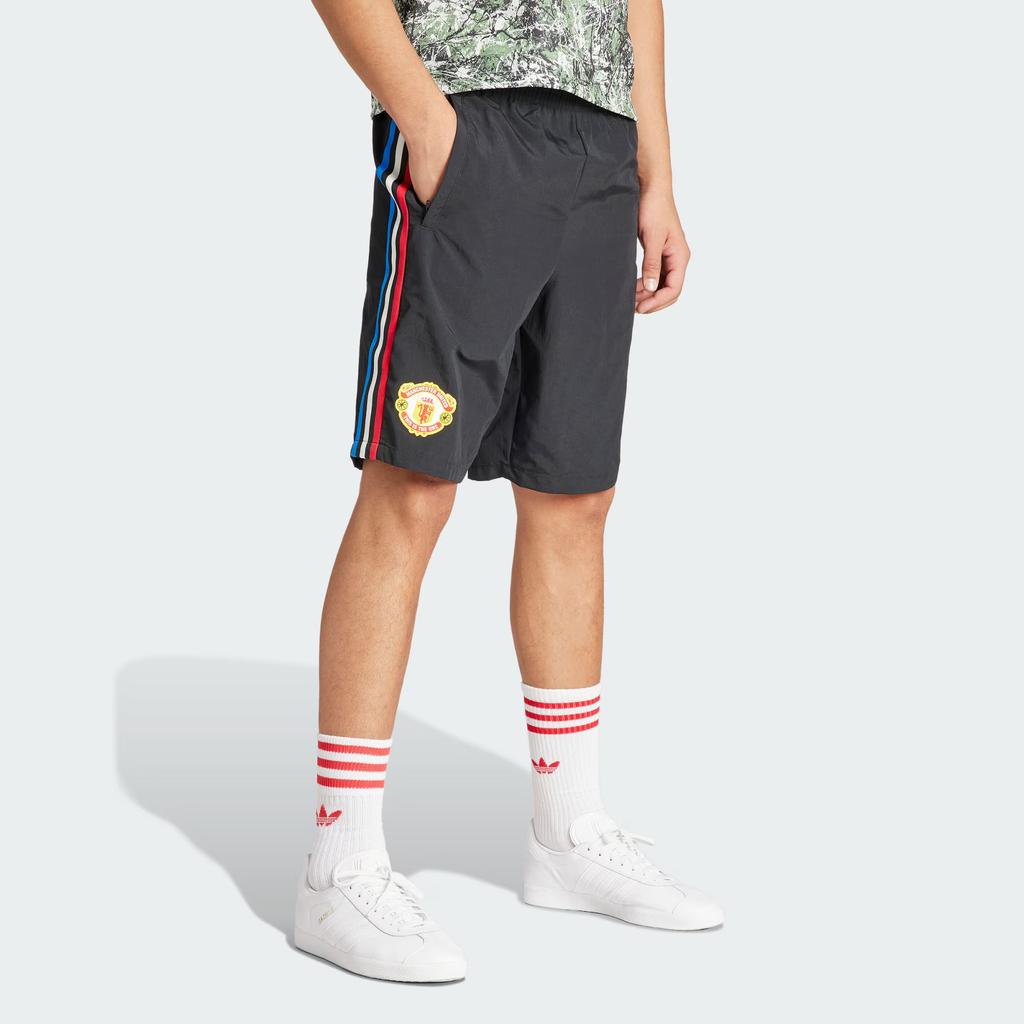 Adidas X Stone Roses Manchester United Three-Stripe Color Block Culture Football Pants Men Bottoms Black IP9189