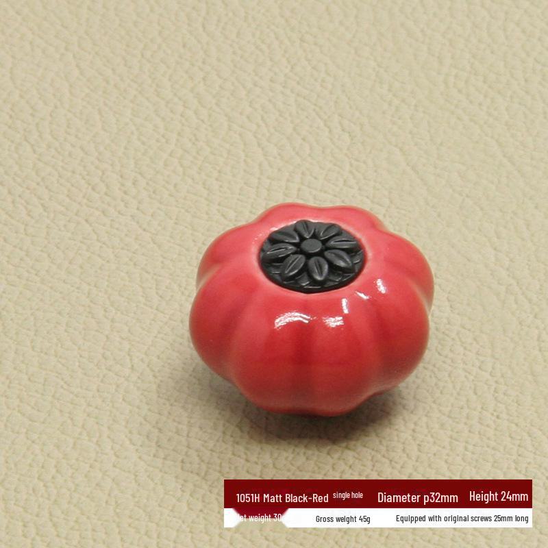 

Красочные керамические ручки в виде тыквы для современных китайских шкафов и ящиков