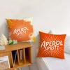 Aperol Spritz Logo Cushion Cover Cushion Room Bedroom Headboard Sofa Living Backrest Nap Time Pillow Case