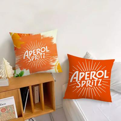 Kissenbezug mit Aperol Spritz Logo – ideal für Zimmer, Schlafzimmer, Kopfteil, Sofa, Wohnzimmer, Rückenlehne oder Nickerchen.