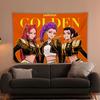 Korean Animation Fantasy K-pop Demon h-Hunters Cartoon Character Tapestry Room Decoration Home Decor Bedroom Wall Hanging Fabric