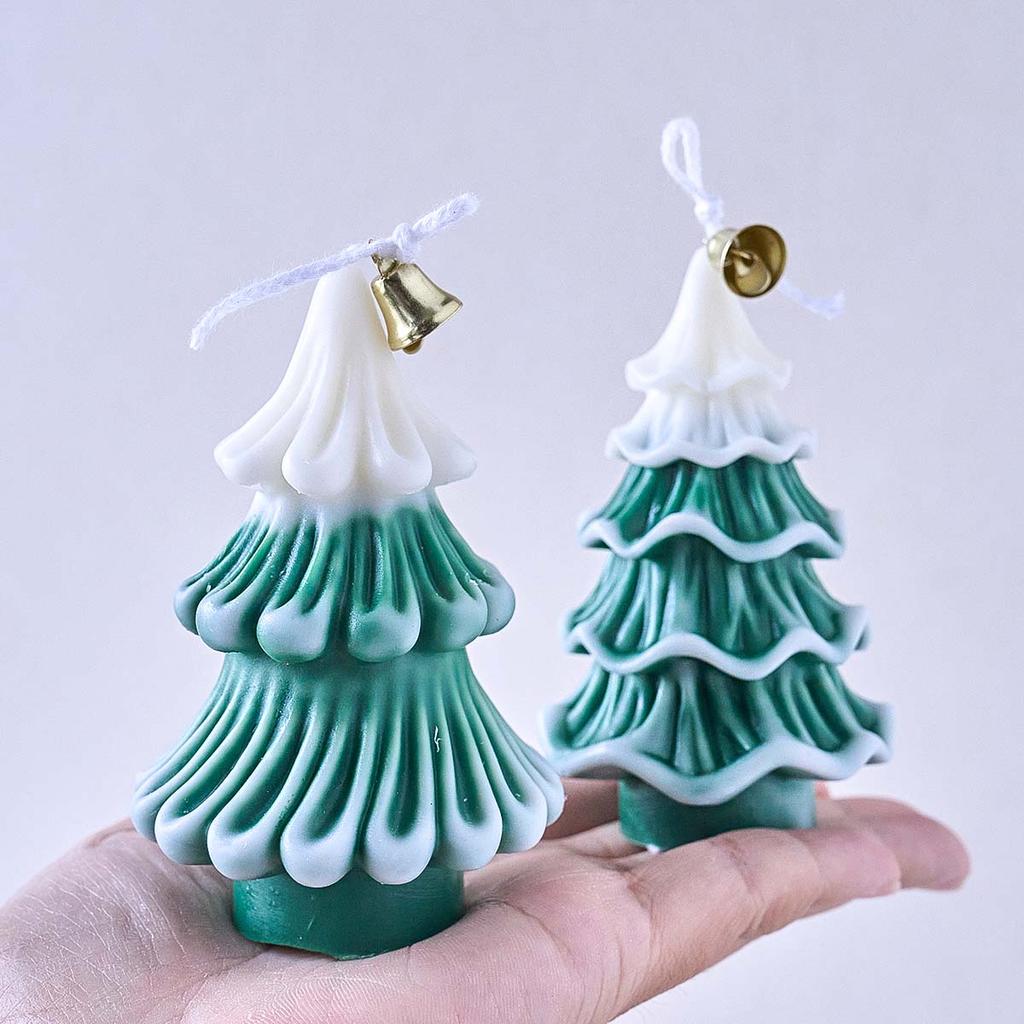 3D Christmas Tree Silicone Candle Mold DIY Christmas Ornaments Craft Gifts Making Aromath Soap Plaster Resin Molds Home Xmas Dec