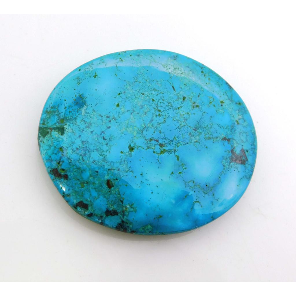 Natural Blue Turquoise Oval Cabochon 74.05 Ct CERTIFIED Loose Gemstone For Gift