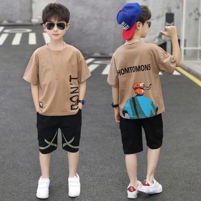 Boys' Summer Short Sleeved Set Cartoon Children's T Shirt Children's Stylish Loose