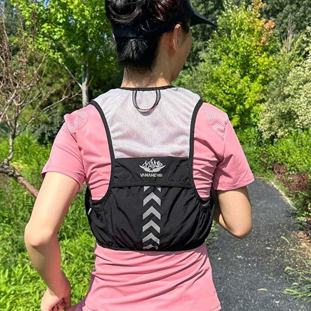 High Visibility Reflective Vest Bag Security Waistcoat Sports Backpack Night Running Bag  Cycling