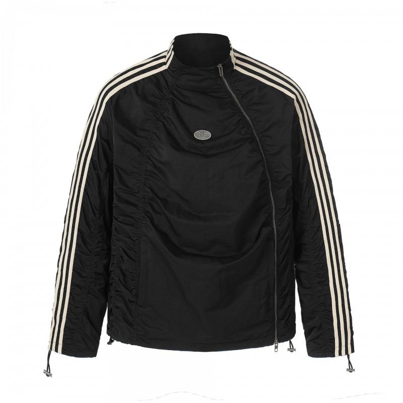 Unisex Retro Streetwear Nylon Windbreaker With