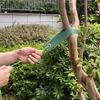 Green Recyclable Ground Stake Dowels Set 30cm Size Iron Nylon with 40cm Straps for Flexible Outdoor Use Long Lasting