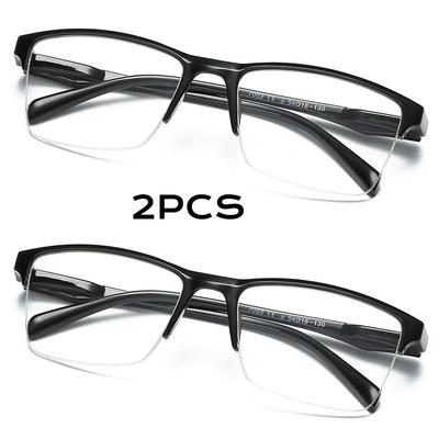1/2PCS Square Ultralight Reading Glasses Half Frame Presbyopic Eyeglasses for Men Women 0 75 To 3 0 Diopter