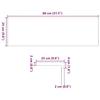 VidaXL Appuis de fenêtre 2 pcs non traité 80x25x2 cm bois chêne massif 4009102