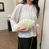 Damenstrohgewebte Tasche Lotusblatt Handgewebte Kleine Handtasche Böhmische Damen Strandtasche Geldbörsen Weben Mädchen Niedliche Umhängetaschen