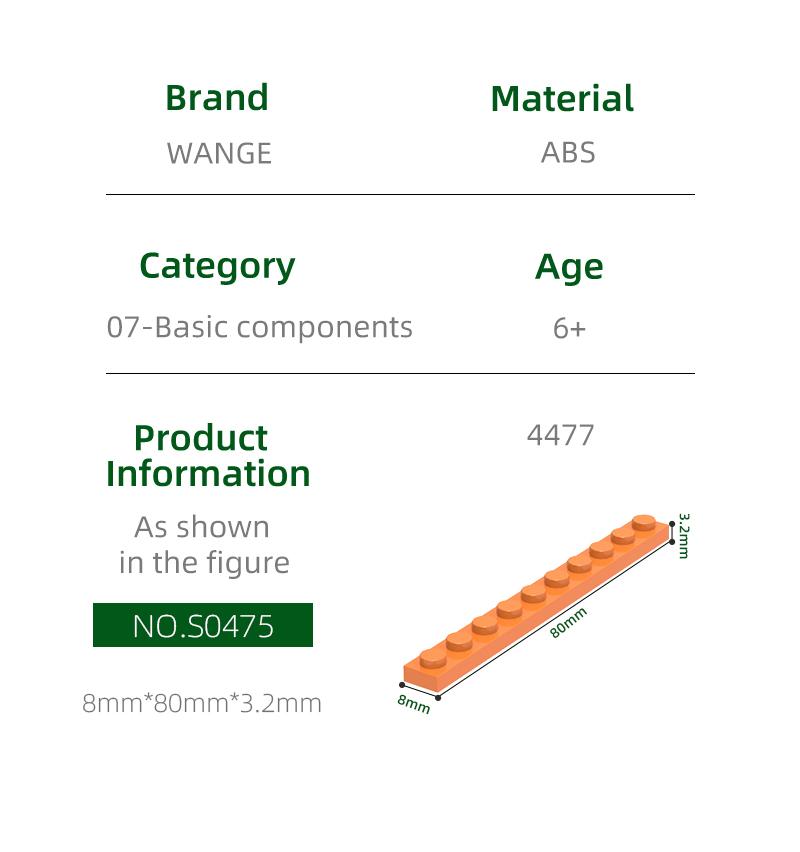 Non-Toxic 61Pcs/Lot 4477 1X10 Thin Building Block Moc Accessories Compatible With Brick Children Toys Gift Box
