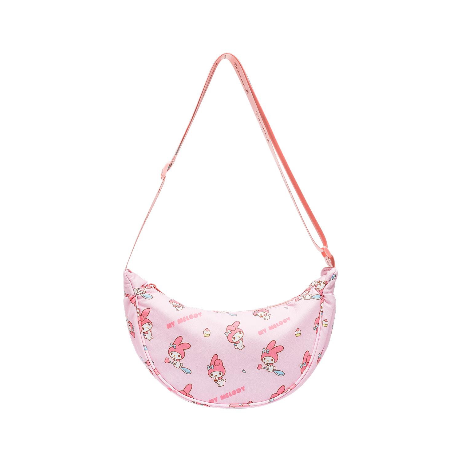 

New Sanrio Melodi Polyester Dumpling Bag Shoulder Bag Women s Pink BM-95133 30.0*9.9*16.0CM