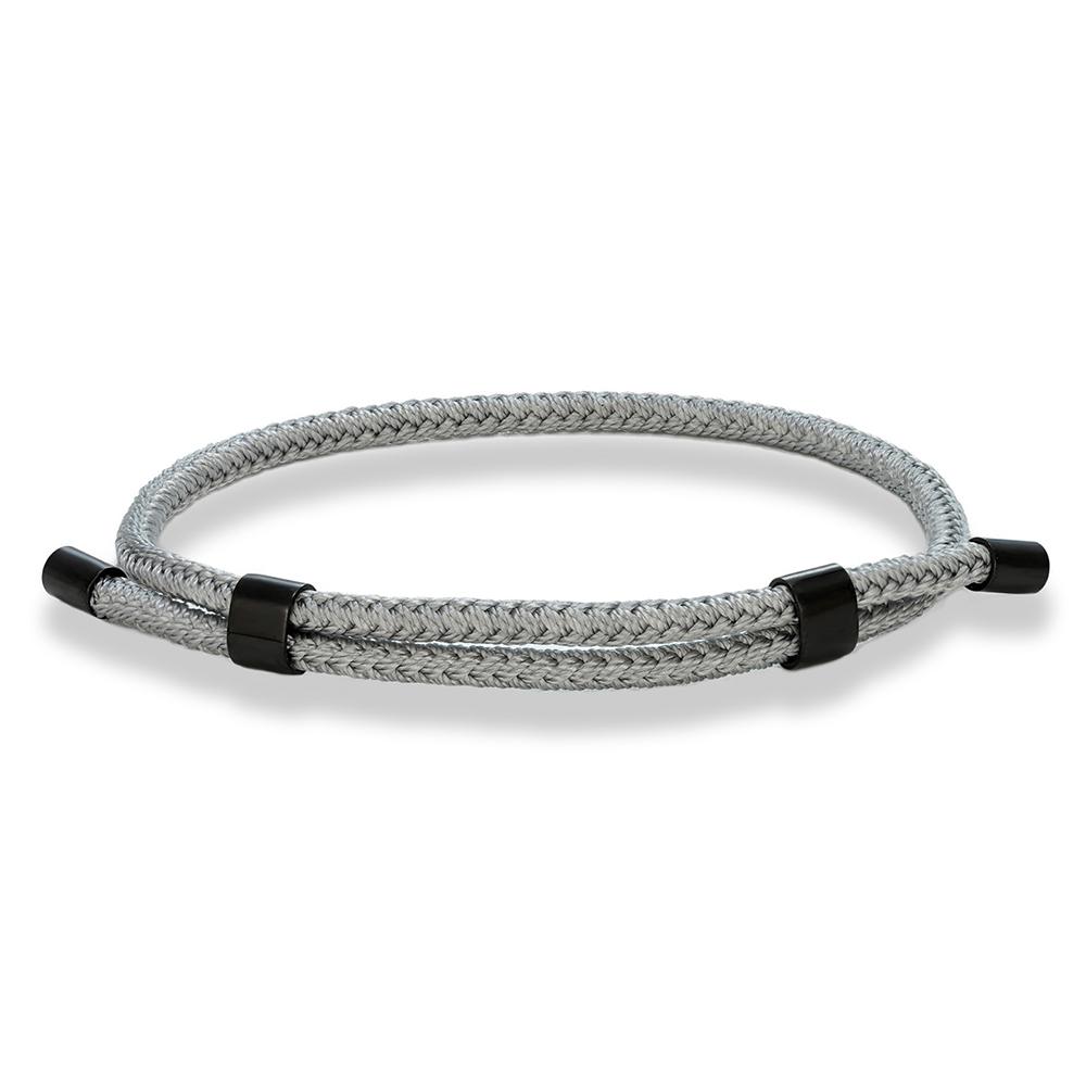 3MM Waterproof Surfering Rope Bracelets Men Adjustable Nautical Rope Bracelet Women Black Stainless Steel Sport Buckle