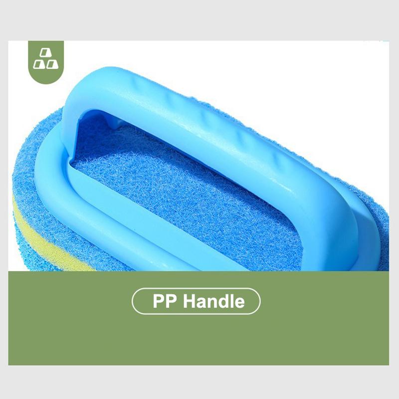 Household Cleaning Brush With Handle Dish Soap Bathroom Kitchen Tub Thicken Scrubbing Sponge Wipe Durable Tools Accessories Home