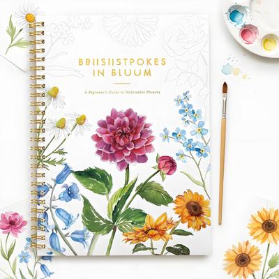 Beginner's Watercolor Flowers Workbook for Children