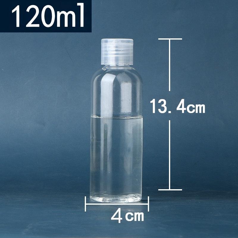 Transparent PET Plastic Flip-Top Bottle, 10/30/50/100 ml, Butterfly Cap for Lotion/Cosmetic Packaging.