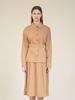 ACUD Gaia Shirring Shirt One-Piece_Camel