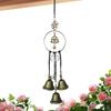 Iron Witch Bell Vintage Wind Chimes Ornament Door Protection Hanging Witch Bell For Christmas Porch Wall Office Home Tree