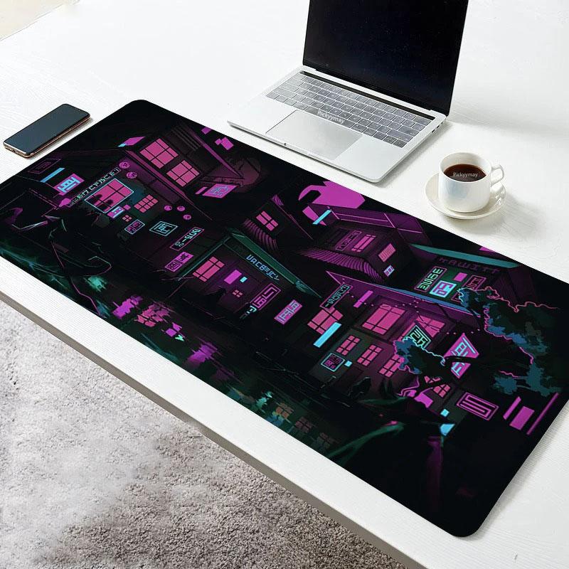 Japanese Great Wave Off Mouse Pad Large Mousepad Keyboards Gamers Deskpad Computer Laptop Keyboard Rubber Stitched Edges Mat