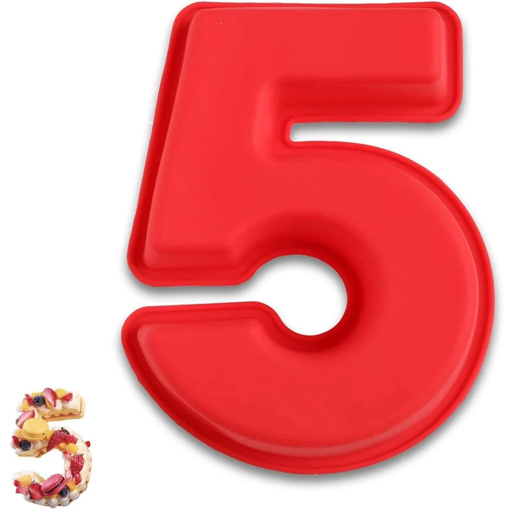 3D Silicone Number Cake Mold DIY Digital Bakery Chocolate Pastry Cream Non-Stick Baking Mould for Birthday Wedding Anniversary